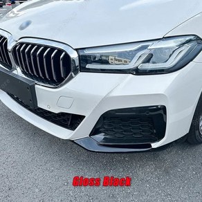 BMW 5시리즈 G30 G31 LCI M 스포츠 프론트 범퍼 사이드 스플리터 립 스포일러 가드 디퓨저 2021 2022 2023, [02]Gloss 블랙