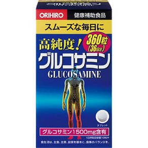 ORIHIRO 오리히로 고순도 글루코사민 360정 상어지느러미연골추출물 발효콜라겐 비타민 미네랄 [영양보충제], 1개