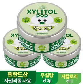 수제 장인 자일리톨 팝 캔디 사탕, 70g, 3개