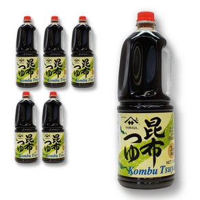 야마사 다시마간장 1.8L 박스 대용량 콘부 쯔유 장유 어간장 만능 일본간장, 6개