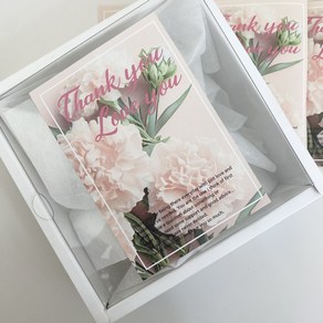 [노씨네인쇄소]카네배경스티커 / 카네이션스티커 / 어버이날 스승의날스티커, 사각스티커, 50매