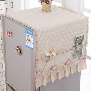 덮개 건조기 카바 레이스 포켓 냉장고 먼지 커버 폴리에스테르 면 55x140cm 전자레인지 보호 장치 유행 다, 02 pink