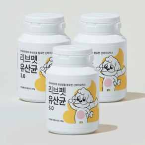 리브펫 강아지 고양이 유산균 3.0, 장건강/유산균, 60g, 3개