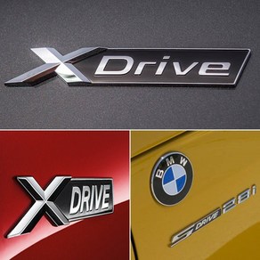 카카마켓 드라이브 BMW 엠블럼 무광유광 메탈엠블럼, X DRIVE (블랙유광)