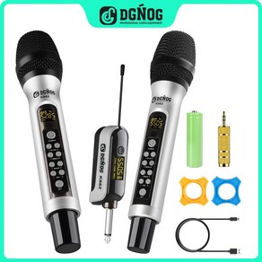 DGNOG-K662 UHF 2 채널 에코 무선 마이크 전문 핸드 헬드 가라오케 마이크 홈 시스템 파티 무대 PA 스피커, 1.K662 Echo Mic