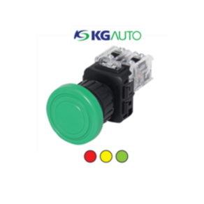 KG-AUTO 비상정지용 누름버튼스위치 25파이 KGE-C4B1 KGE-C4B2 자기복귀 플라스틱 매입형, 황색, 1개