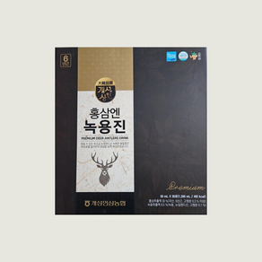 개성상인 홍삼엔 녹용진 50ml x 30포 홍삼 + 녹용 최상의 조합! 체력 보강과 면역력 증진으로 바쁜 일상 속에서도 활력 넘치는 하루를!