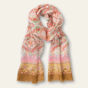 오일릴리 스카프 숄 Oilily Flower Ornaments Shawl Sand 플라워