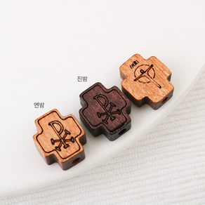 비즈아이 [5732-01]우드 자작나무PX십자가 소12x14mm (내경2mm) 1개