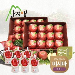 산지애 햇사과 미시마 6kg (3kg*2박스) + 사과주스 6팩, 2개