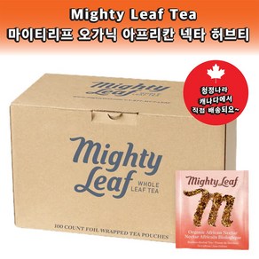 Mighty Leaf 마이티리프 오가닉 아프리칸 넥타 티백 Mighty Leaf Tea Oganic Afican Necta Tea 100개입-1박스 / 캐나다 직배송, 100개x1박스, 100개입, 1개