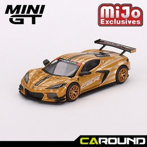 미니지티(548) 1:64 쉐보레 콜벳 C8R 스타 스트라이프 골드 - 미조특별모델 (USA Exclusive), 1개