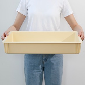 가정용 카페 PP 베이커리 피자 빵 반죽 숙성 보관 도우박스, 하부, 노랑-2호(중), 1개