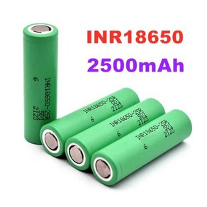 100% 정품 INR18650 25R 1865 2500Mah 3 7 V 18650 배터리 리튬 이온 배터리 호지 스트룸 온로딩 20A 파워 셀, 1개