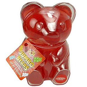 Albet's Big Bite Jumbo Red Chey Flavoed Gummy Be Albet's Big Bite 점보 레드 체리 맛 구미 베어 12온스 4인치 높, 1개, 340g