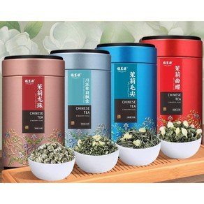 4대 자스민차 모리화차 쟈스민차 표설 모첨 세트, 자스민차 4종 500g, 125g, 1개입