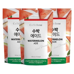 카페베네 수박에이드, 190ml, 50개