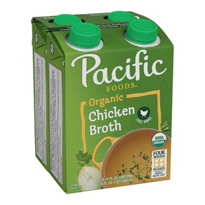 Pacific Foods Oganic Fee Range Chicken Both 8 oz Caton (Pack of 4), 4개, 950ml, 226g