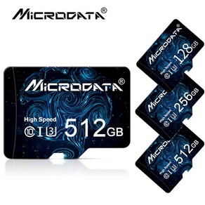 Micodive sd카드 메모리 카드 128GB 256GB 512GB micoSDXC Class 10 카메라 컴퓨터 운행 기록기 모니터링 메모리 카드+어댑터, 1개