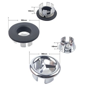 세면대 오버홀 마개 1P 옵션선택 캡 오버플로우 물넘침 구멍 방지 링 세면기 부속 수전, B_황동무광블랙, 1개