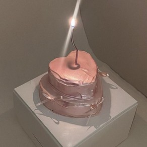 기억의소품 웨이브초 생일초 케이크초, 6g, 3세트, 무향, 메탈핑크, 6개입