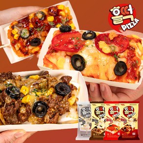 [홀떡피자] 소떡위에 피자 4종 4팩 (페퍼로니+불고기+핵불닭+오리지널), 605g, 1세트