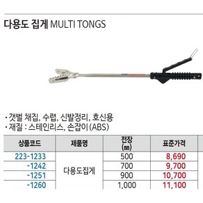 든든스토어 악어 다용도집게 50cm 다용도 악어집게 신발집게 만능집게 구두정리 해루질 장비, 1개