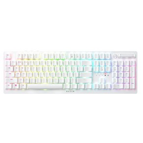 Raze 레이저 DeathStalke V2 Po White Edition Clicky Optical Switch 게이밍 키보드 얇은 옵티컬 스위치 무선 2.4GHz Bluetooth Type-C 40시간 지속 Choma RGB 영어 배열, 상세페이지 참조, 상세페이지 참조, 상세페이지 참조