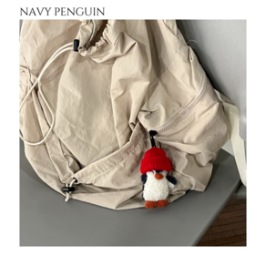 CHRISTMAS PENGUIN 키링 펭귄키링 크리스마스키링 빈티지 크리스마스 선물 크리스마스 여친선물 키링 백팩키링 핸드폰고리 커플템 크리스마스커플, 펭귄만살게요, NAVY