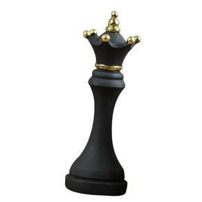 GHSHOP 체스 조각 동상 국제 체스 인형 chessmen 조각 테이블 사무실 침실 홈 보드 게임 액세서리, 검은 여왕 모양