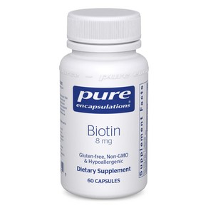 Pue Encapsulations Biotin 퓨어 인캡슐레이션 비오틴 8mg 60캡슐, 1개, 60정