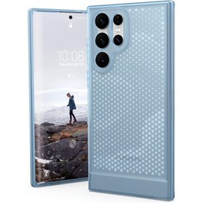 유에이지 [U] by UAG 삼성 갤럭시 S22 울트라 케이스 클리어 블루 세룰리안 루센트 슬림핏 가볍고 스타일리시한 투명 충격 방지 폰 커버 [6.8 Inch 화면]