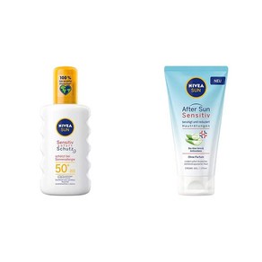 니베아 선 센시티브 인스턴트 프로텍션 스프레이 SPF 50+ 200ml, 민감성피부용+에프터썬 센시티브, 1개