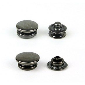 Jstading (10쌍) 흑니켈 민자 스냅단추 10-20mm, 링스냅 20mm, 1세트