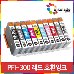 캐논 PFI-300 호환잉크 PRO-300 PRO300, 08. PFI-300 레드호환잉크, 1개