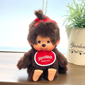 [일본정품 / 마지막 수량] 몬치치 Monchhichi 여자아이 마스코트 인형 키링, 1개