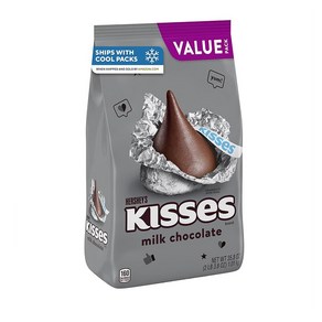 허쉬 키세스 1. 밀크 초콜릿 HERSHEY'S KISSES Milk Chocolate Halloween Candy Paty Pack, 1kg, 1개