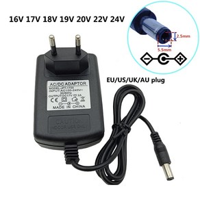 AC DC 전원 어댑터 공급 장치 범용 어댑터 24V2A 컨버터 5.5x2.1-2.5mm 16V 17V 18V 19V 20V 22V 24 V 1A 1.5A 2A, 50)20V - EU plug-1.5A