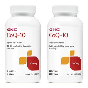 GNC CoQ-10 200mg 소프트젤, 60개입, 2개, 60정