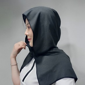 스컬독 후드형 아이스 빠른건조 급속냉각 타올 얼음 쿨링 수건 쿨타올 비치 계곡 캠핑 등산 스포츠, 스포츠 후드타올 블랙