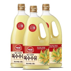 사조 해표 옥수수유100%, 3개, 1.8L