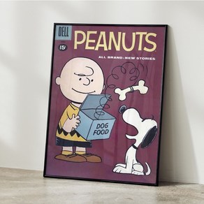 스누피 그림 포스터 snoopy 빈티지 일러스트 액자 카페 감성 아기방 인테리어 소품 38, A4 사이즈(210x297mm), A4포스터만 구매