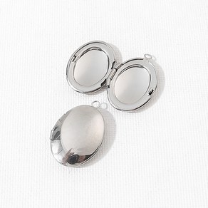 비즈아이 [8-137-19]써지컬스틸 펜던트 로켓타원 16x21mm 무도금 1개