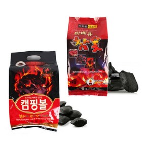 캠핑 바베큐 구이용 숯불구이 참숯 1KG 2KG, 1개