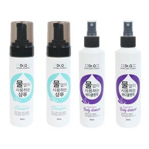 닥터Q 내추럴 물없이 사용하는 샴푸[무스타입 200ml][2개]+바디클렌저[스프레이타입 200ml[2개], 1개