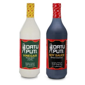 Datu Puti Vinega and Soy Sauce Value Pack - 1 lite bottle of each Datu Puti 식초와 간장 밸류팩 - 각각 1리터 병, 1개, 2kg