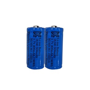 flitte 16340배터리 800MAH 충전건전지 3.7V 충전지 충전배터리 보호회로 밧데리, 1개, 1개입