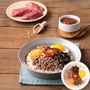 [디자인푸드] wow300 컵밥 소고기 산채비빔밥 건강 식단 아침 점심 저녁 직장인 한끼식사 간편식 양많은, 5개, 300g