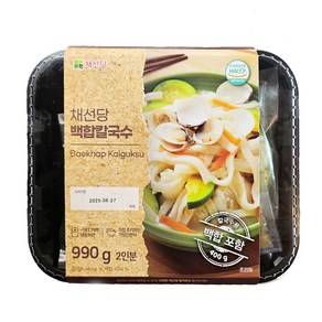 채선당 백합칼국수 990g 채선당에서 직접만든 간편 밀키트, 1개