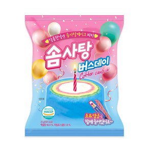 솜사탕 버스데이 케이크 25g 사탕 선물 생일케익 대용, 27g, 6개